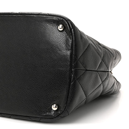 Caviar Quilted Timeless CC Soft Tote Black