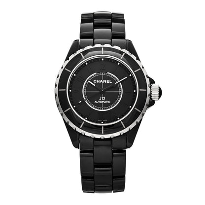 Stainless Steel Ceramic 38mm J12 Phantom Automatic Watch Black