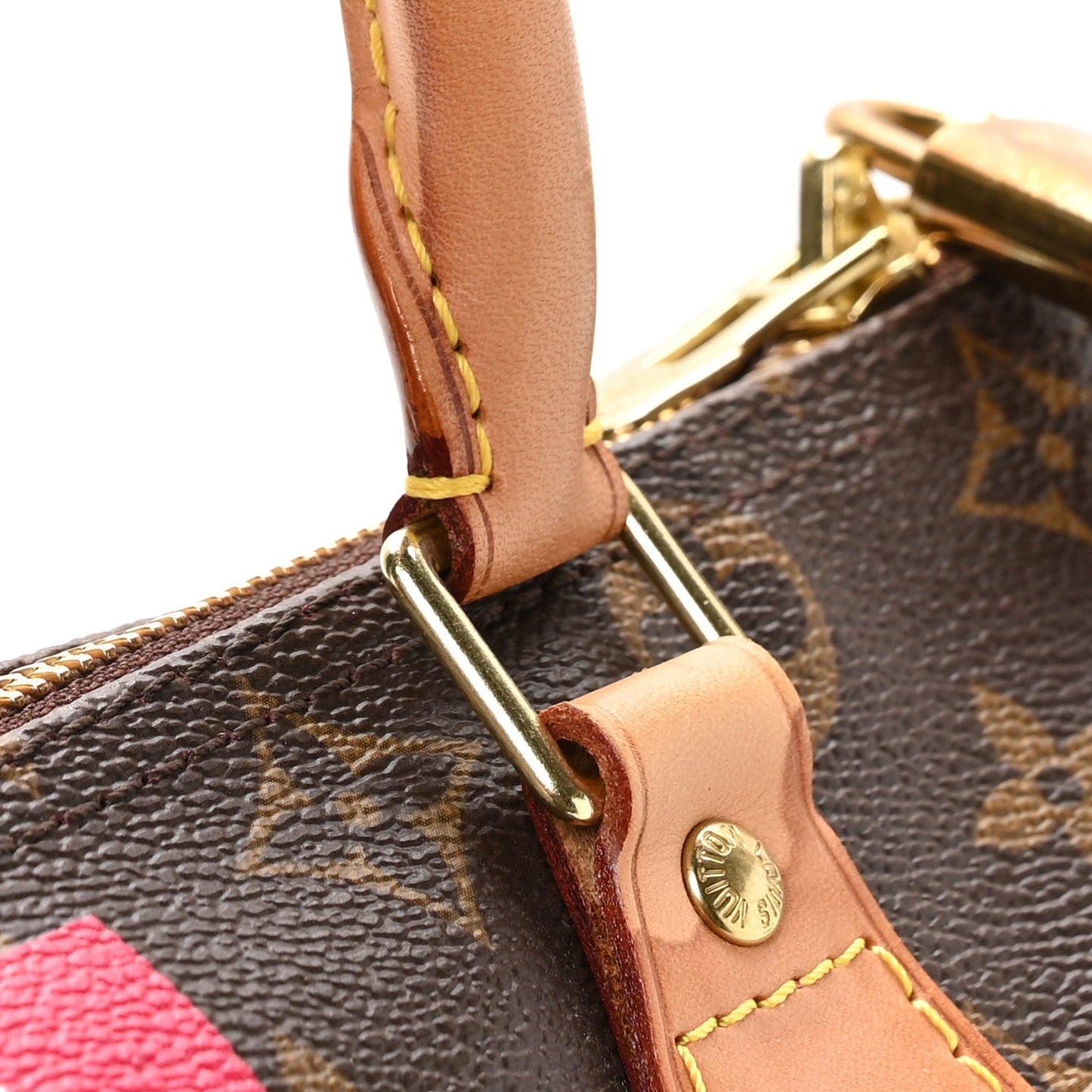 Monogram My LV Heritage Speedy Bandouliere 30 Fuchsia White