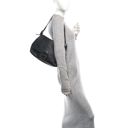 Calfskin Romano Selleria Forever Mama Baguette Black