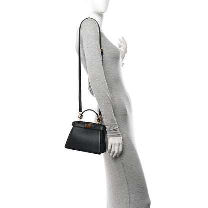 Shiny Nappa Petite Peekaboo I SEE U Satchel Black