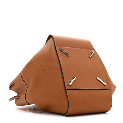 Grained Calfskin Small Hammock Shoulder Bag Tan