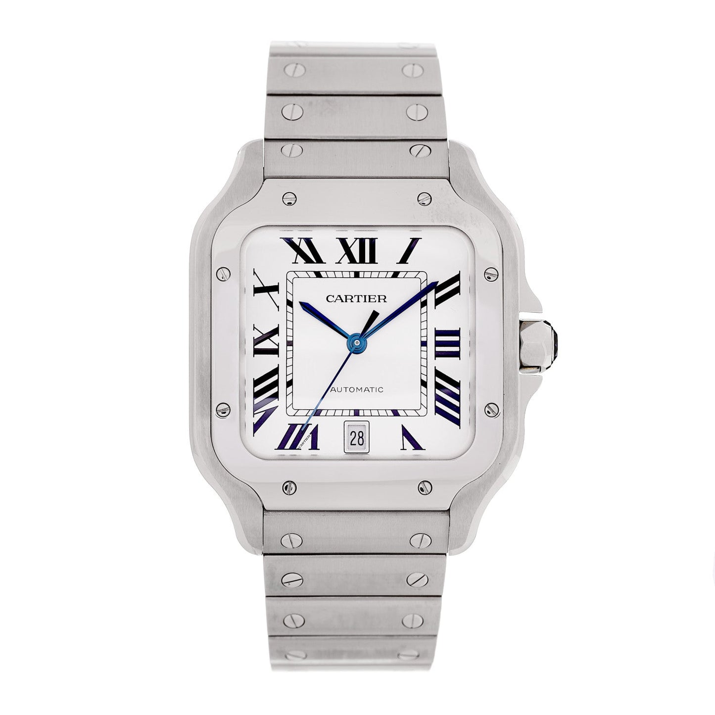 Stainless Steel 39.8mm Santos De Cartier Automatic Watch