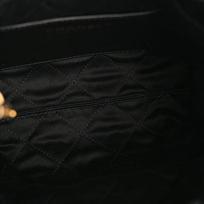Shiny Calfskin Quilted Mini Chanel 22 Black