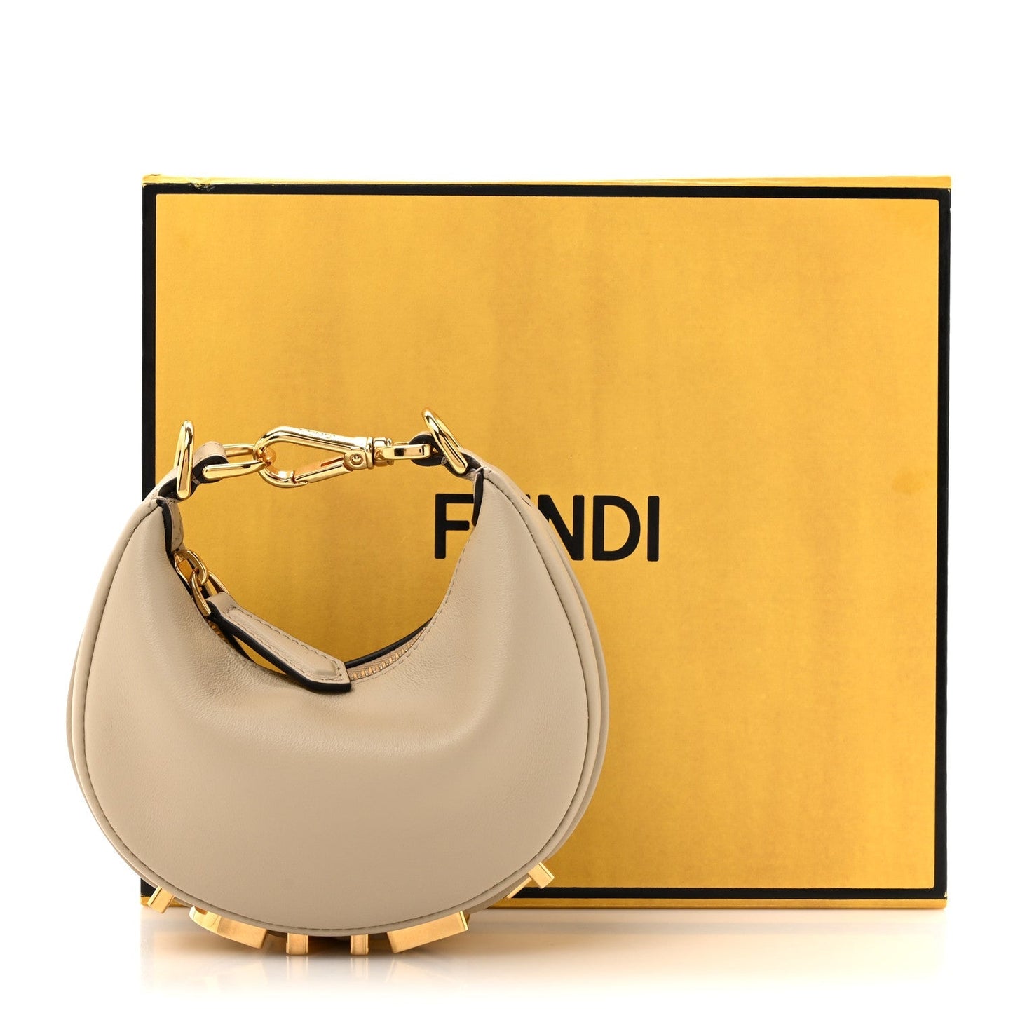 Vitello Grace Matte Nano Fendigraphy Hobo Charm Nuvola