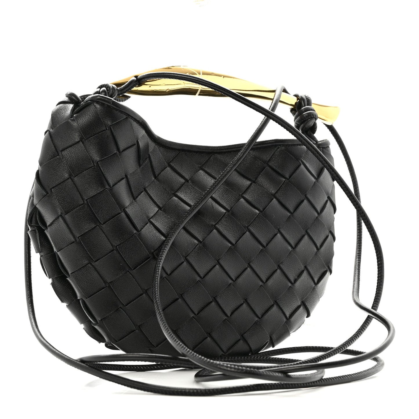 Nappa Intrecciato Mini Sardine Bag Black