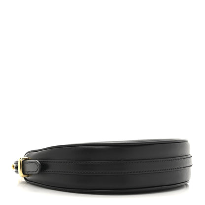 Soft Calfskin Arque Shoulder Bag Black