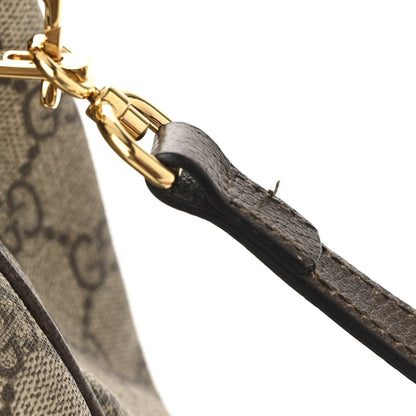 GG Supreme Monogram Web Small Ophidia Bucket Bag Brown
