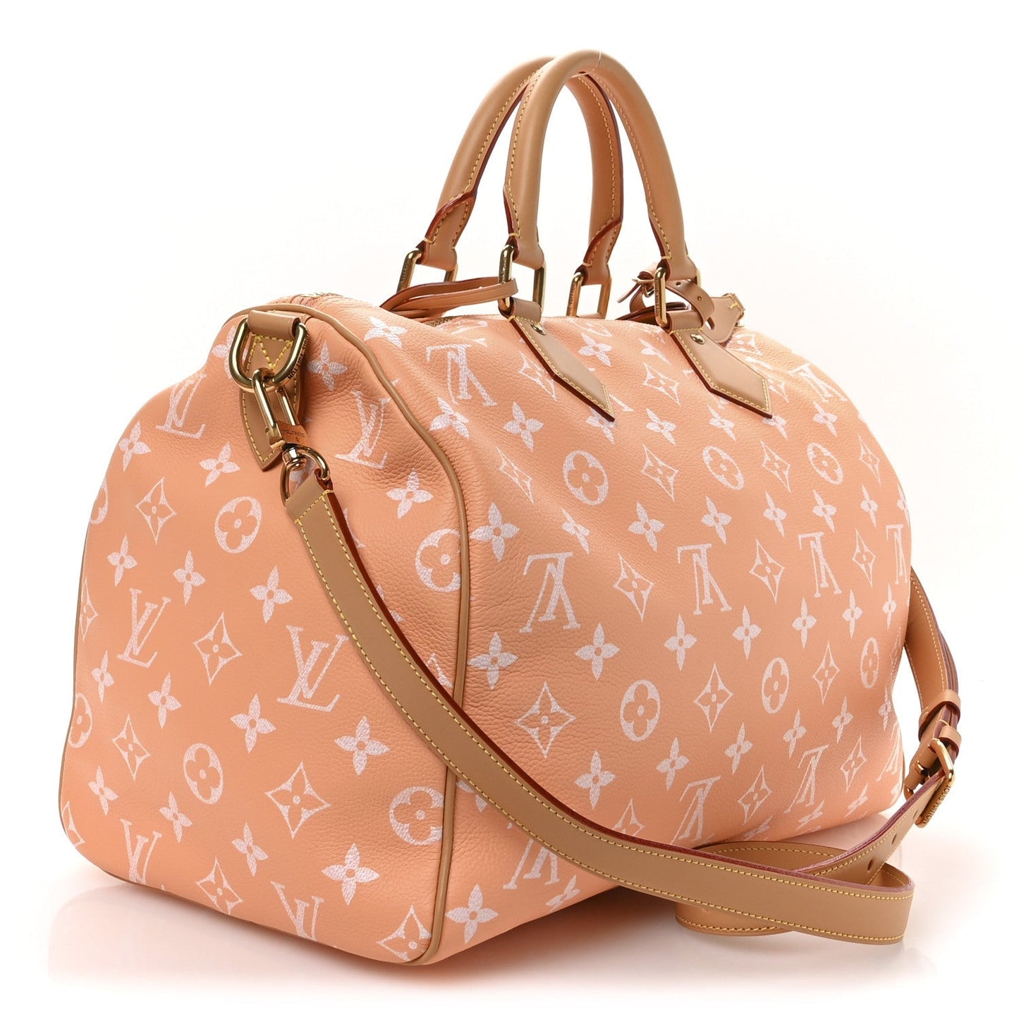 Calfskin Monogram Speedy P9 Bandouliere 40 Summer Peach