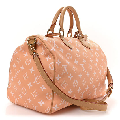Calfskin Monogram Speedy P9 Bandouliere 40 Summer Peach