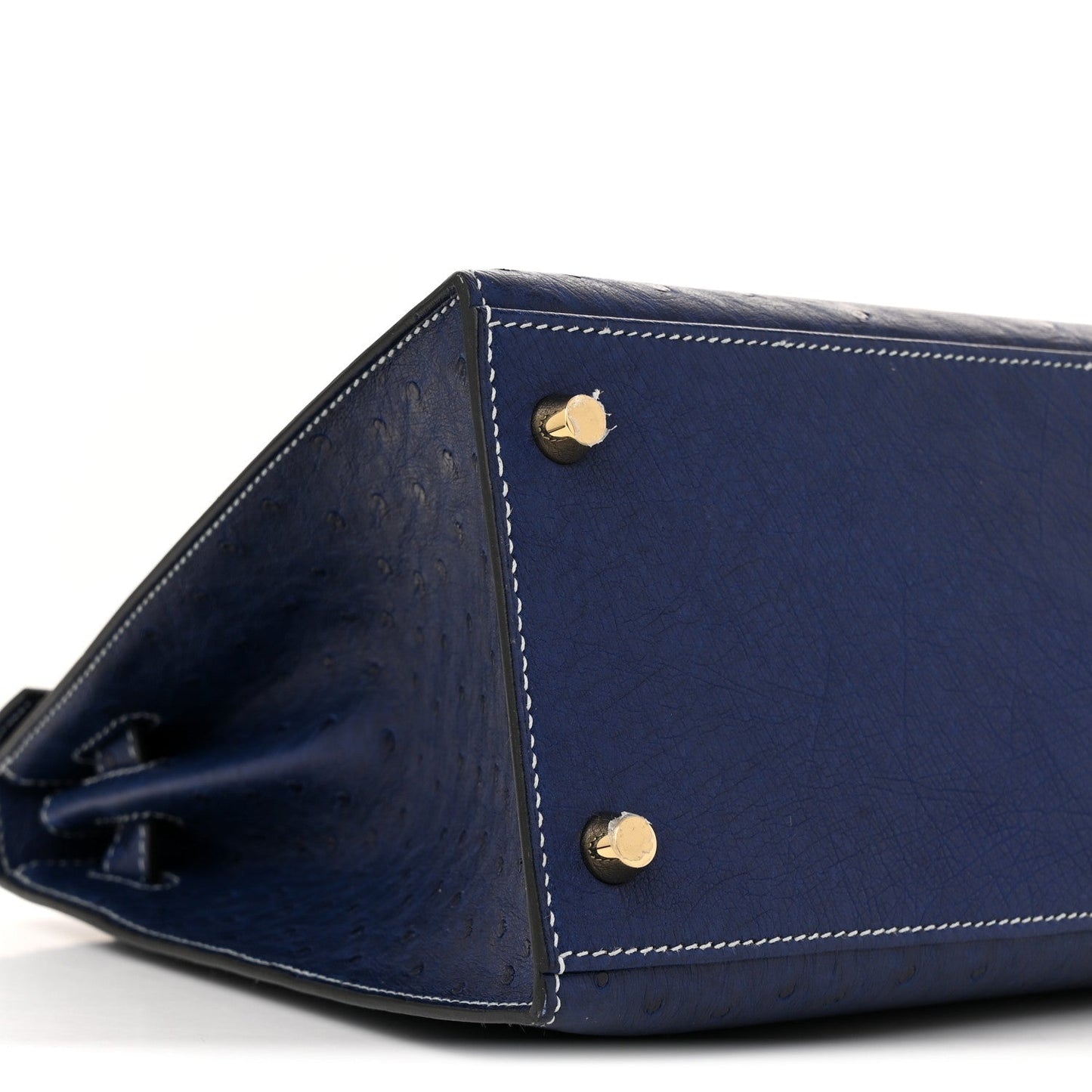 Ostrich Horseshoe Kelly Sellier 28 Bleu Iris