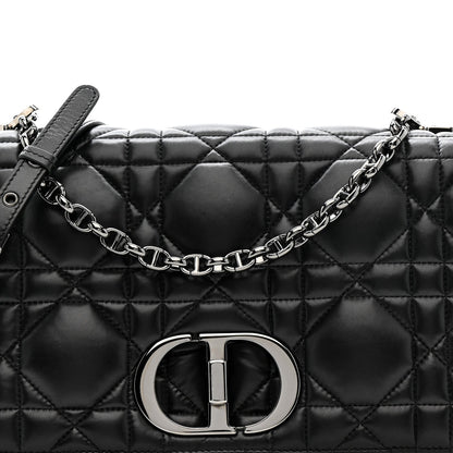Calfskin Macrocannage Large Caro Bag Black