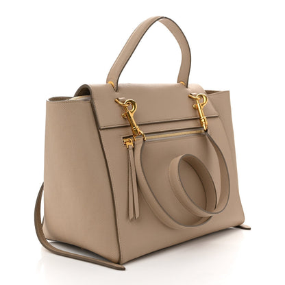 Grained Calfskin Mini Belt Bag Light Taupe