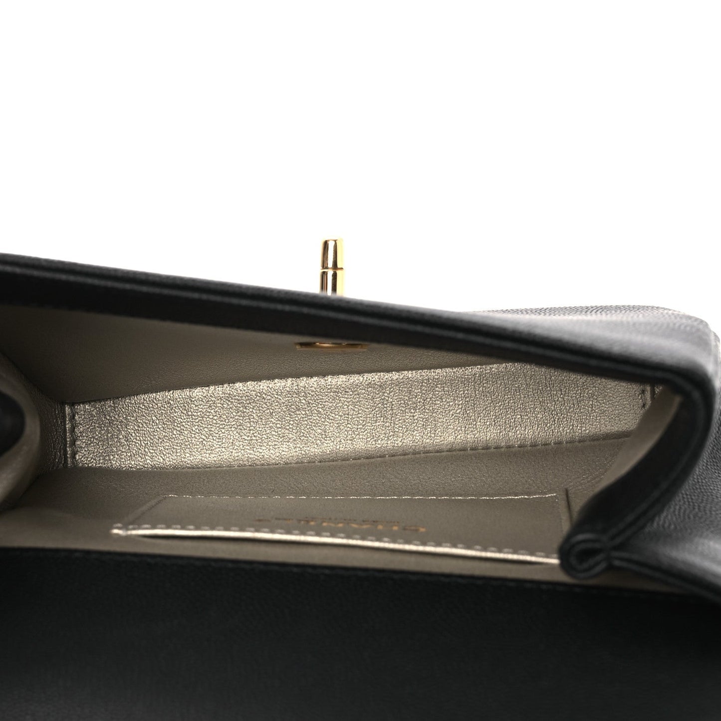 Grained Calfskin Embroidered Captain Gold Belt Bag Black