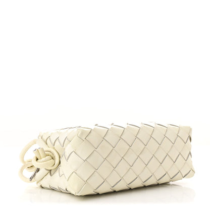 Patent Nappa Intrecciato Mini Loop Camera Bag White
