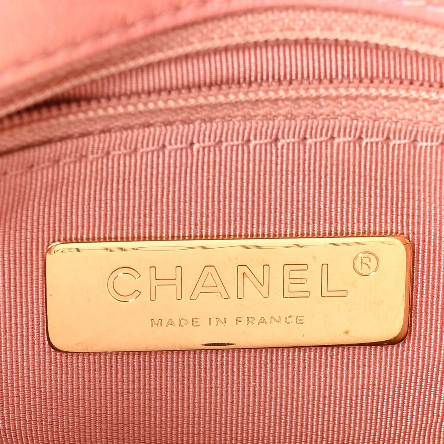 Metallic Lambskin Quilted Large Chanel 19 Flap Pink
