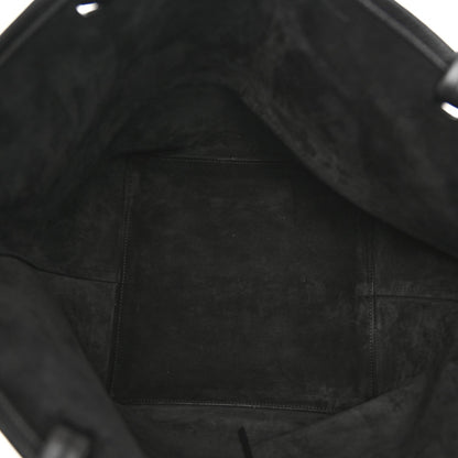 Grained Calfskin Park Tote Three Black
