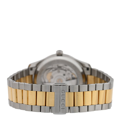 Stainless Steel 38mm G-Timeless Two Tone Bee Automatic Watch Silver