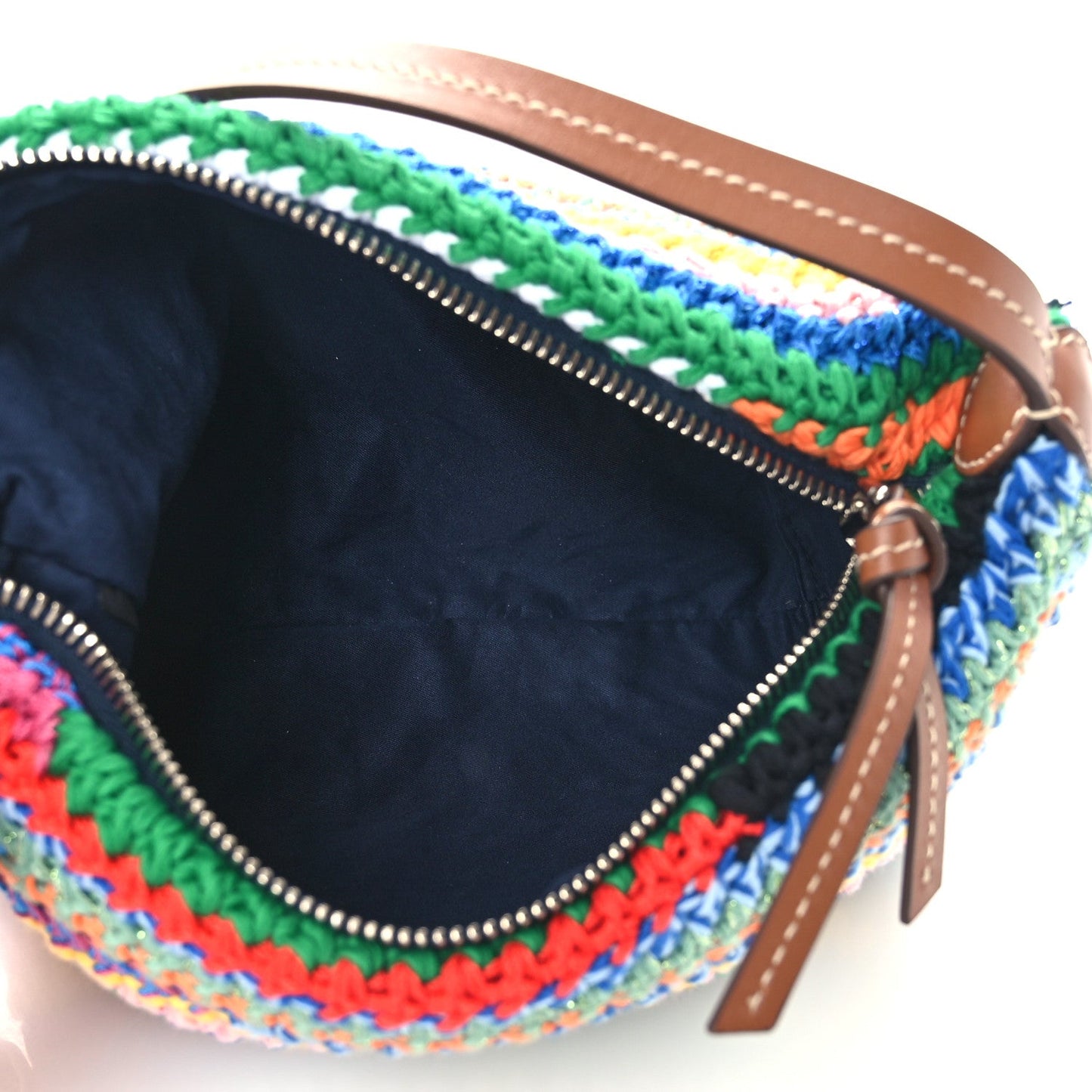 Fabric Crochet Pouch Multicolor