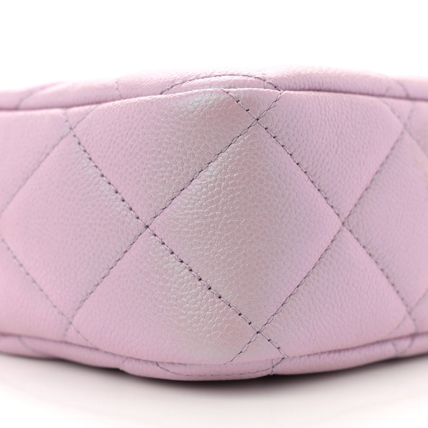 Iridescent Caviar Quilted Mini My Perfect Camera Case Pink