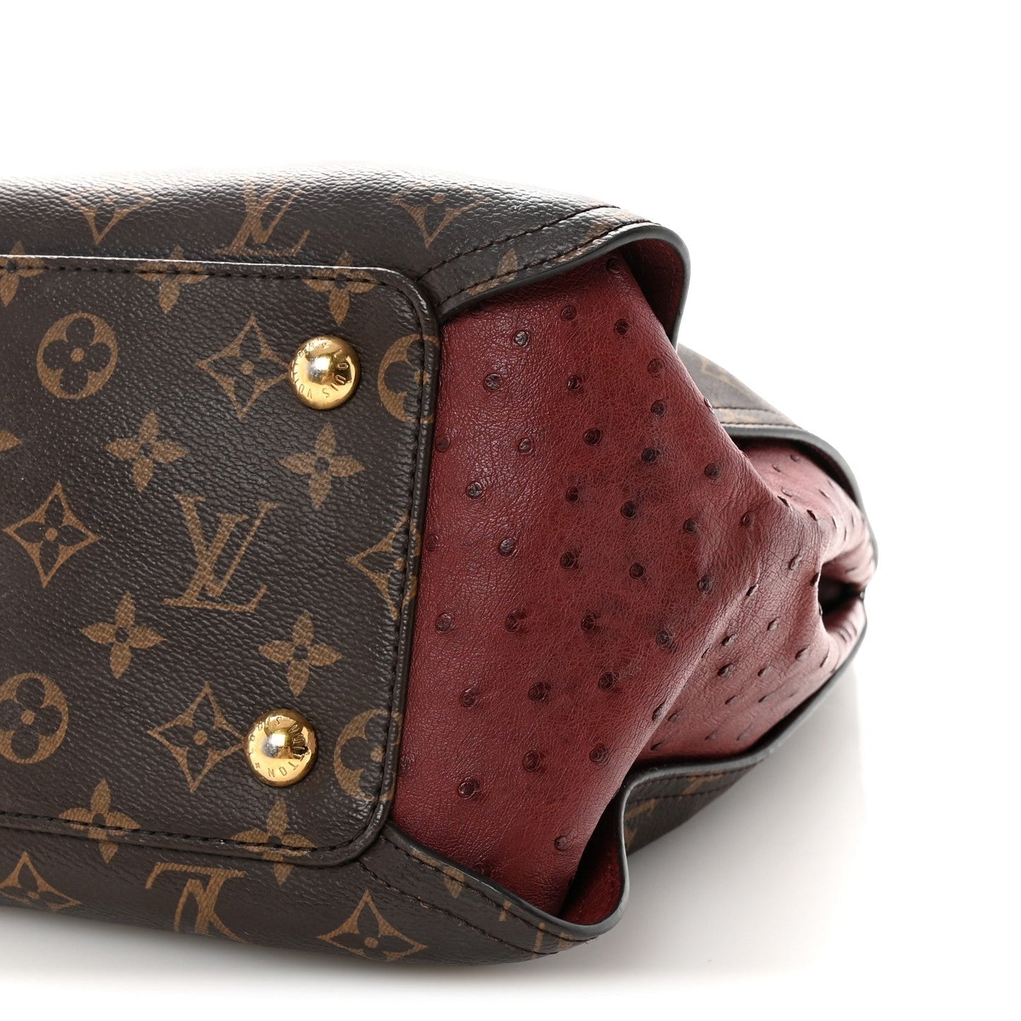 Monogram Python Ostrich Gaia Bordeaux