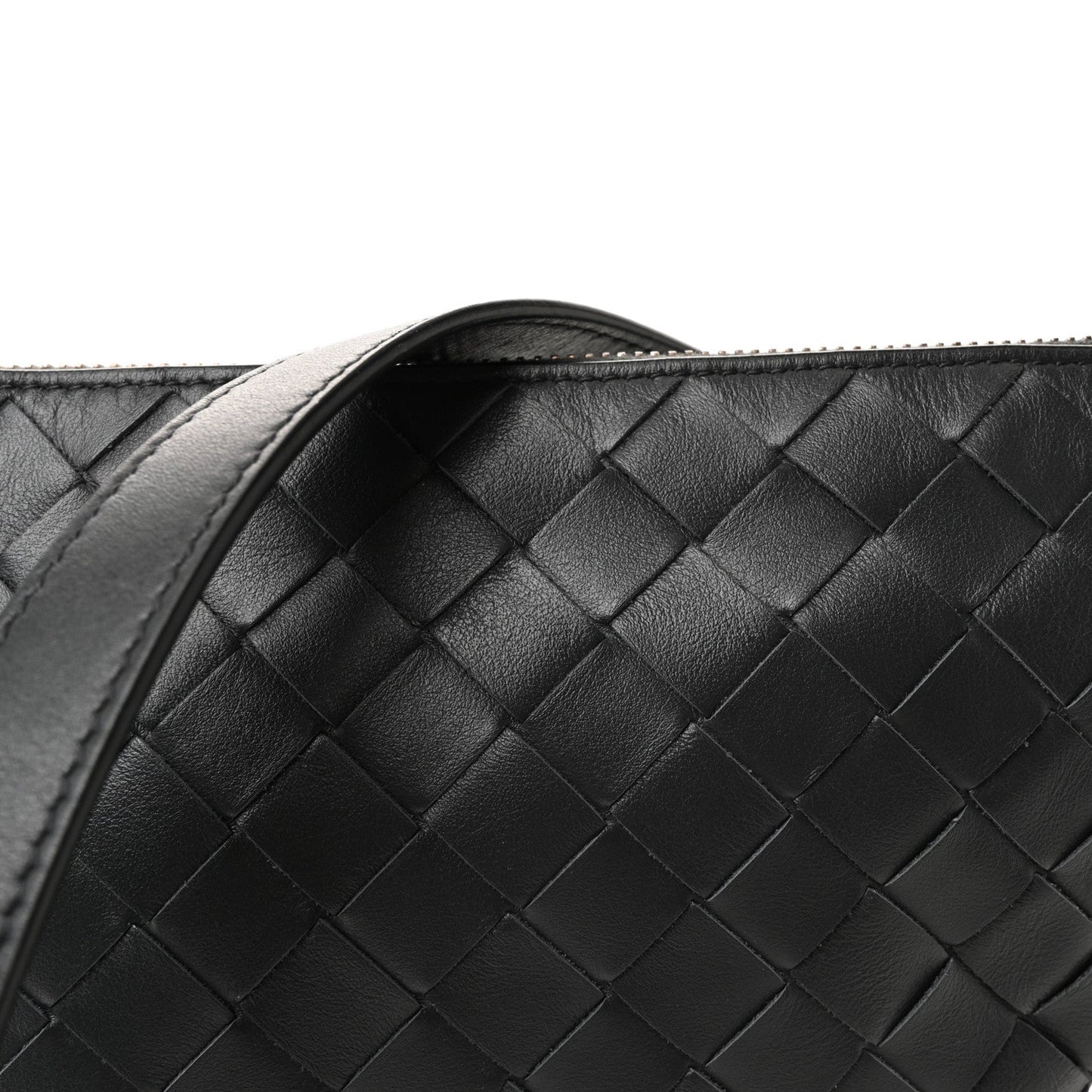 Calfskin Intrecciato Small Virgule Ardoise