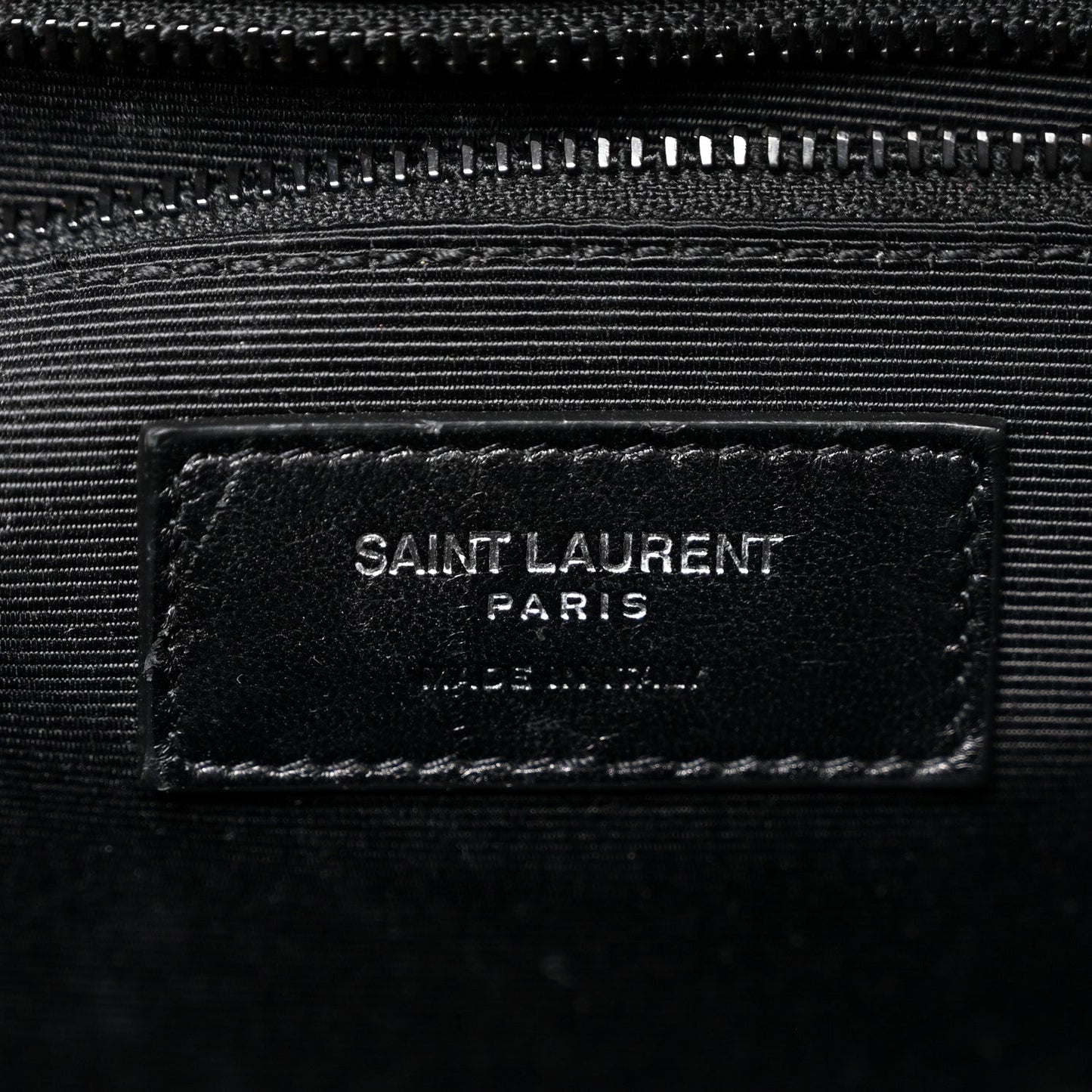 Grain De Poudre Textured Mixed Matelasse Large Triquilt Monogram Monochrome Satchel Black