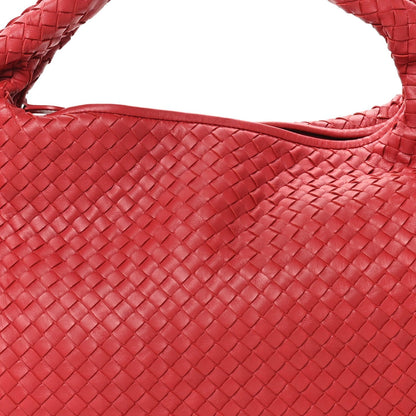 Nappa Intrecciato Large Veneta Hobo Red
