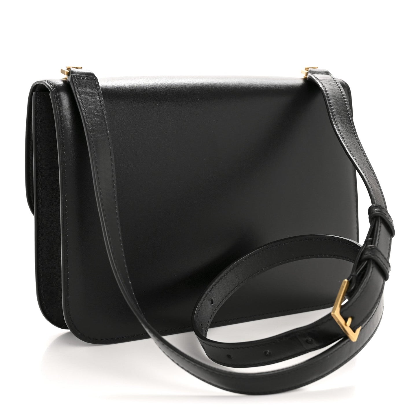 Smooth Calfskin Carre Satchel Black