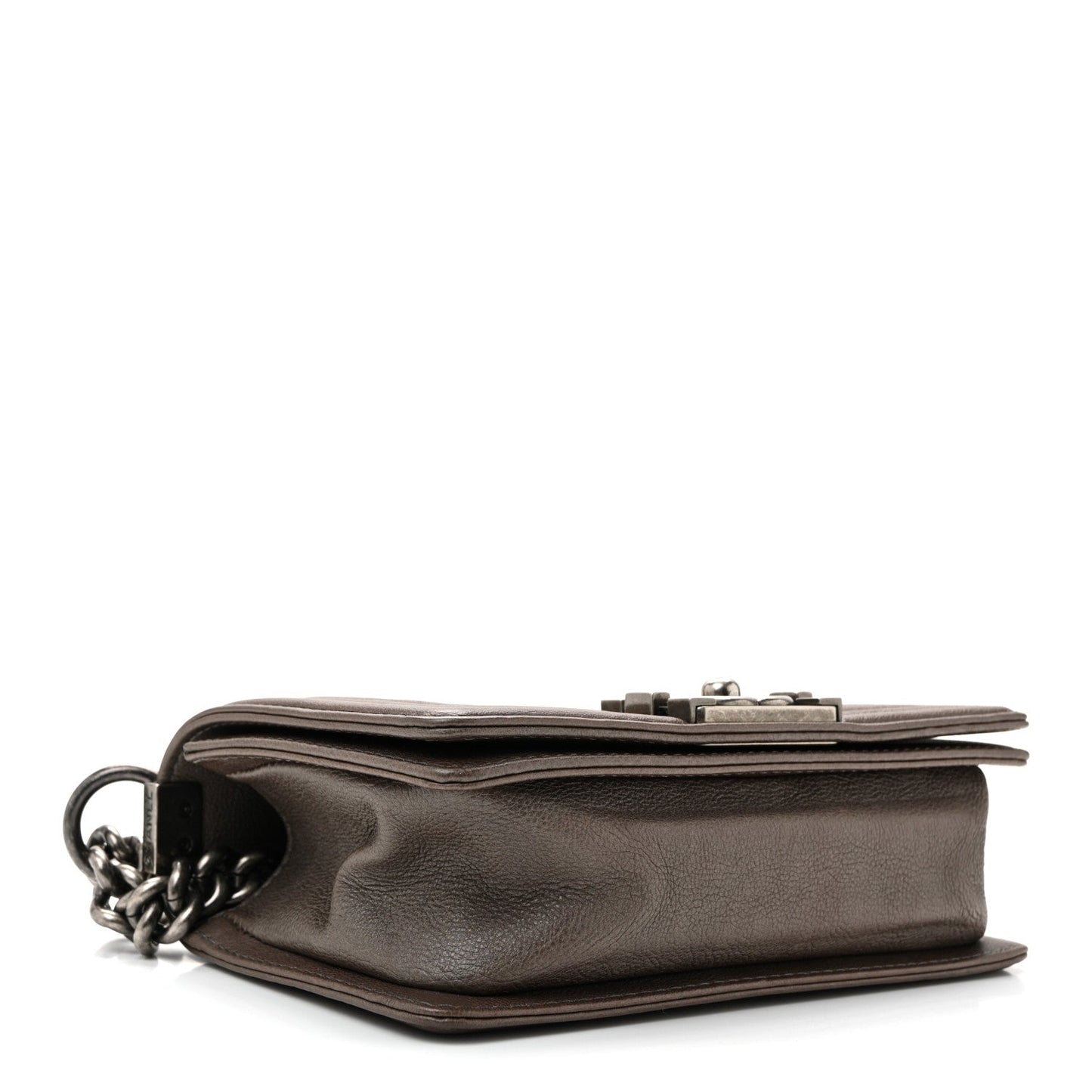 Caviar Quilted Small Boy Flap Dark Brown