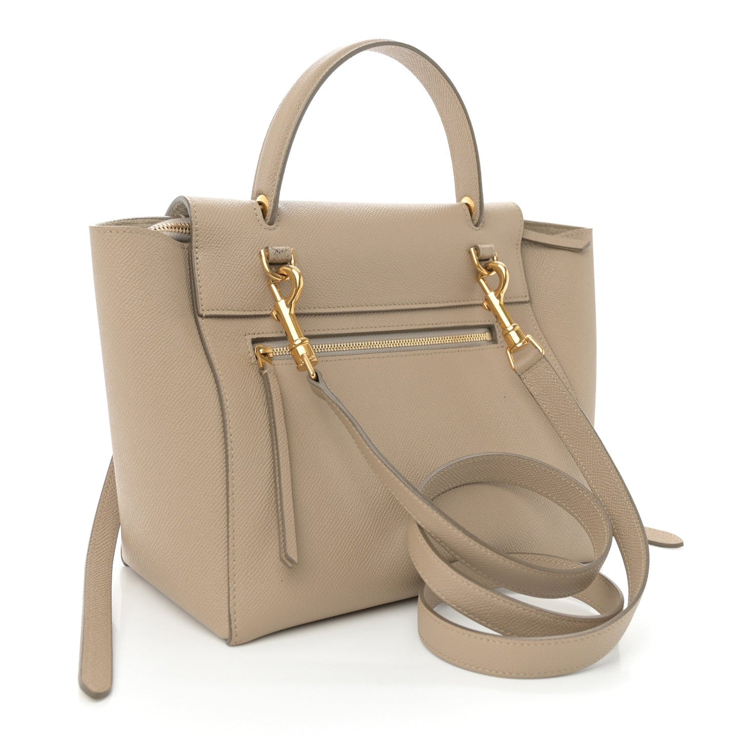 Grained Calfskin Micro Belt Bag Light Taupe
