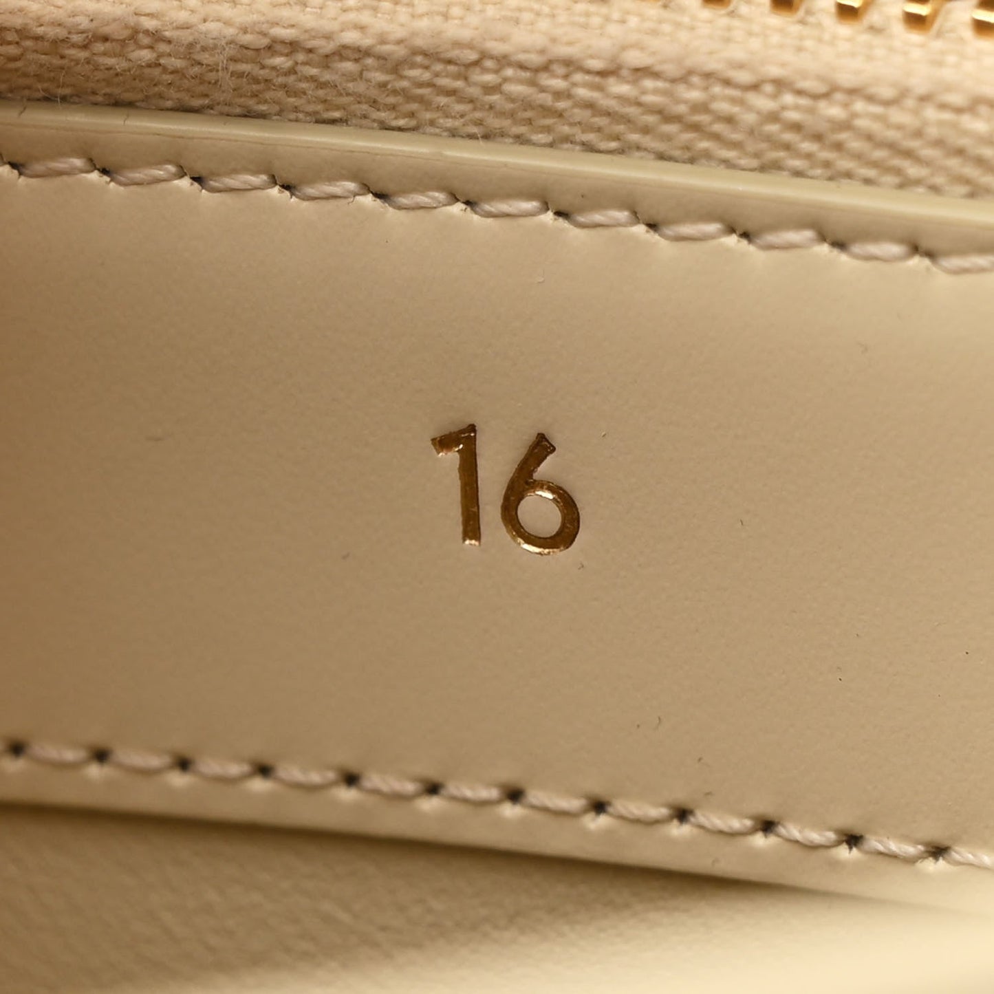 Satinated Calfskin Small 16 Top Handle Bag Limestone