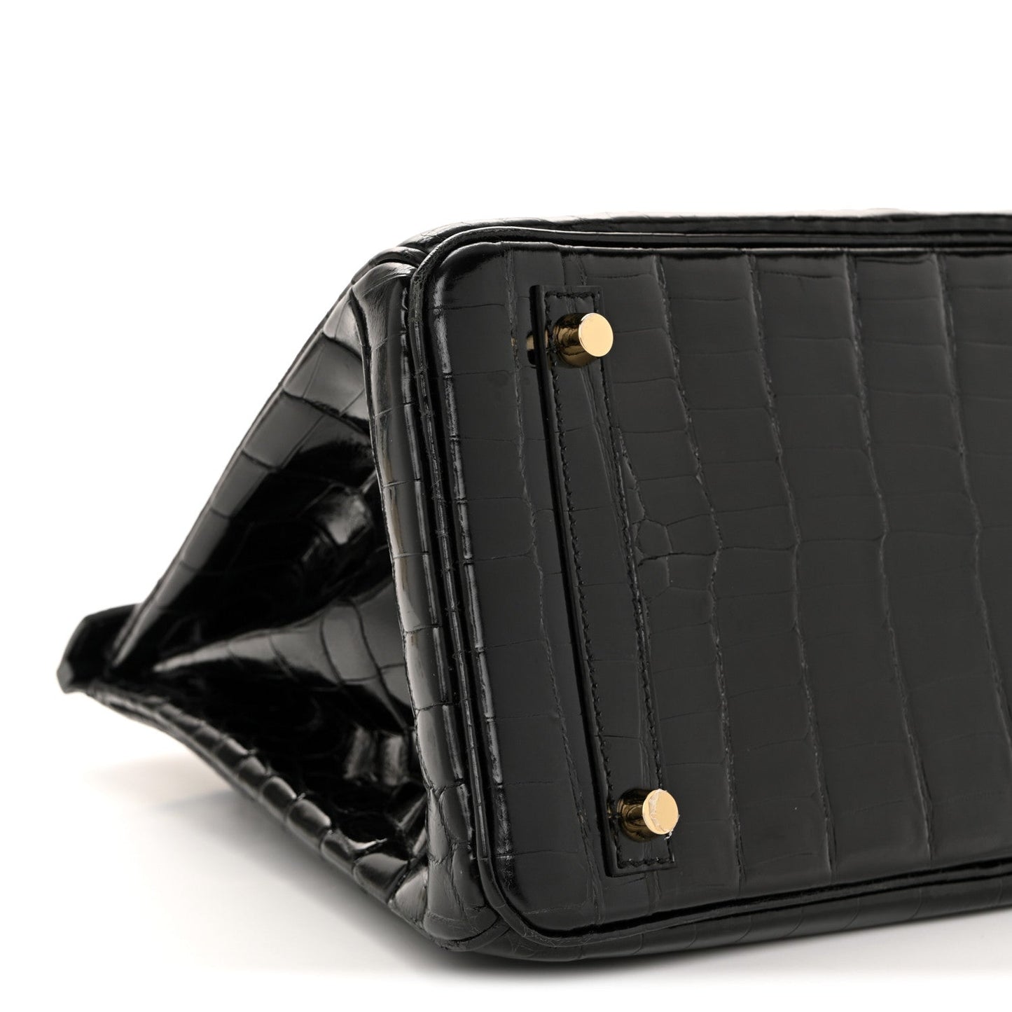 Shiny Niloticus Crocodile Birkin 30 Black