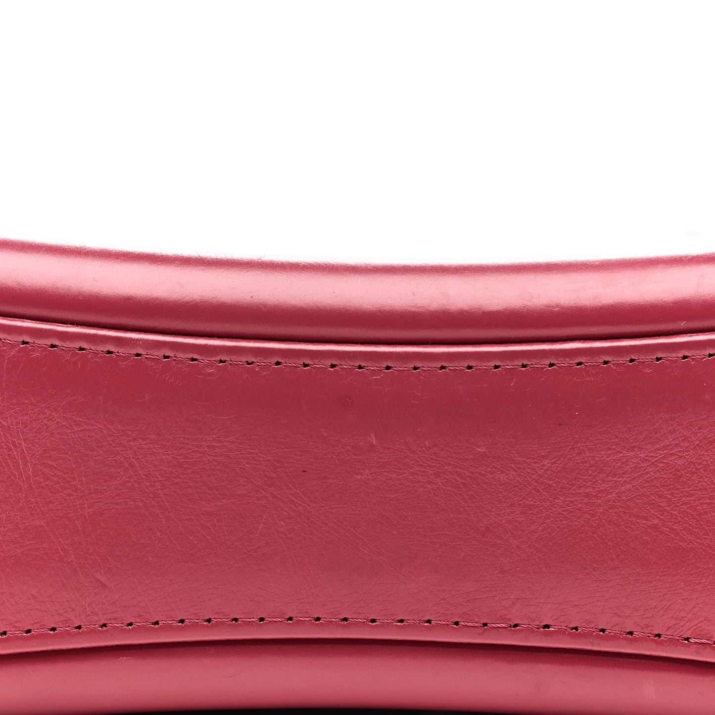Aged Calfskin Chevron Quilted Small Gabrielle Hobo Dark Pink