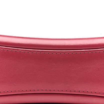 Aged Calfskin Chevron Quilted Small Gabrielle Hobo Dark Pink