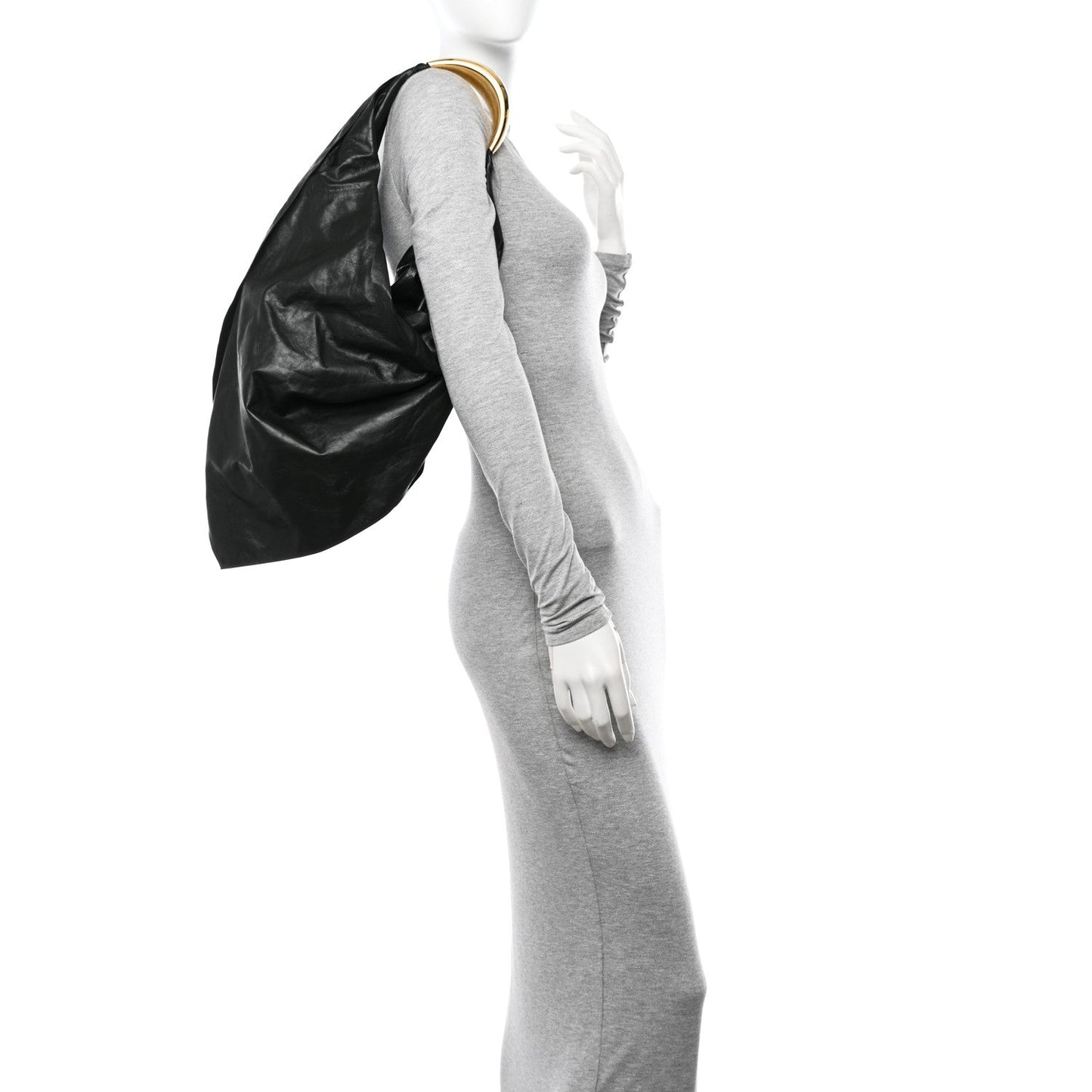 Calfskin Foulard Shoulder Bag Black