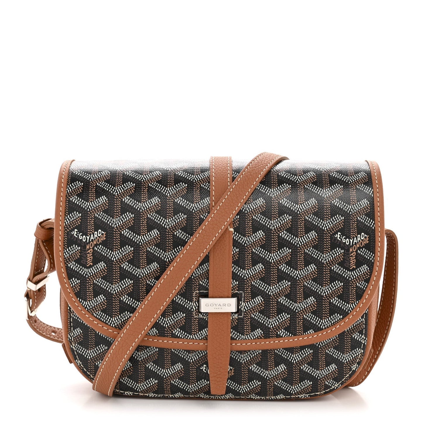 Goyardine Belvedere II PM Messenger Bag Black Gold