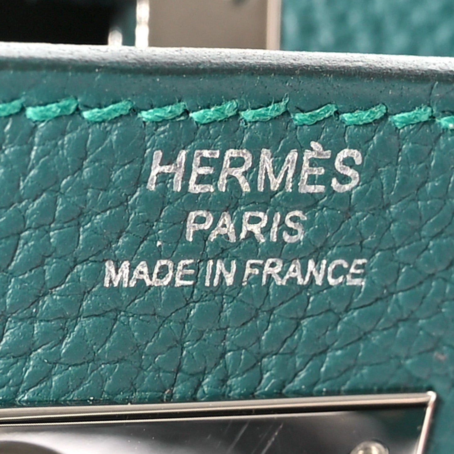 Togo Au Pas Kelly Retourne 28 Malachite Turquoise Black