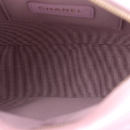 Iridescent Caviar Quilted Mini My Perfect Camera Case Pink