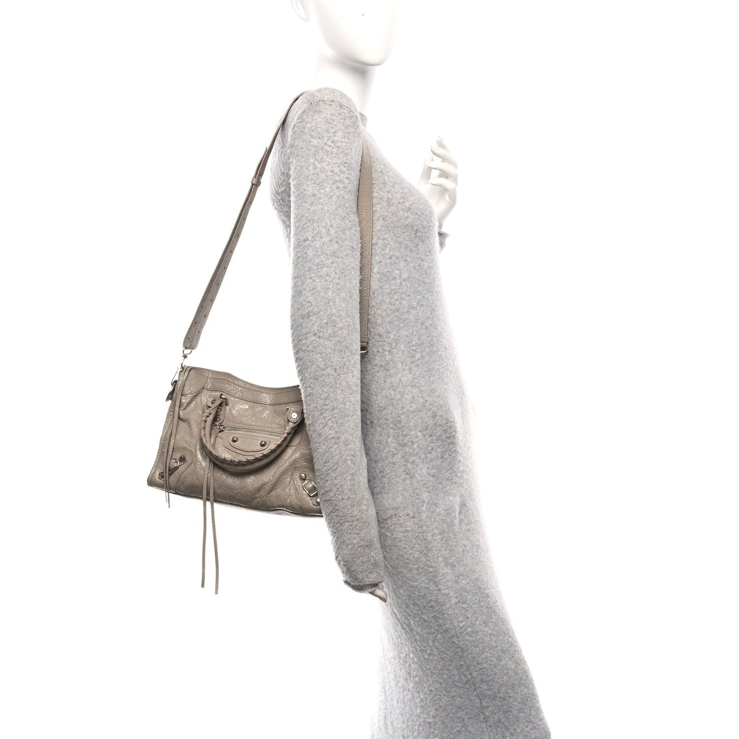 Agneau Arena Storico Silver Hardware Small Le City Beige