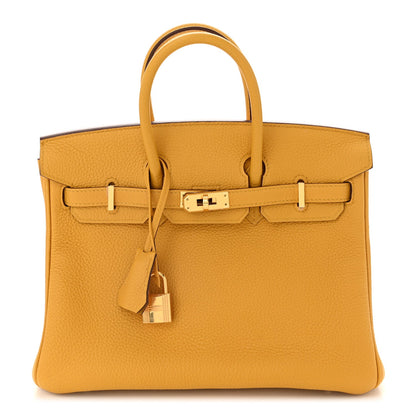 Togo Birkin 25 Jaune Ambre