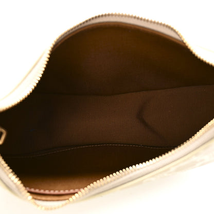 Canvas Calfskin Ava Triomphe Shoulder Bag Grege