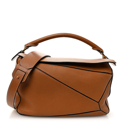 Calfskin Medium Puzzle Bag Tan