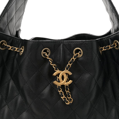 Caviar Quilted Small Chanel 25 Handbag Black