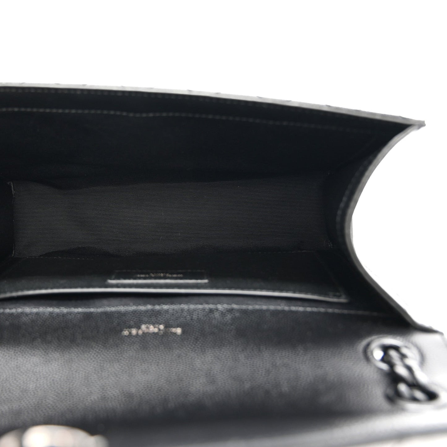 Grain De Poudre Textured Mixed Matelasse Triquilt Medium Monogram Monochrome Satchel Black