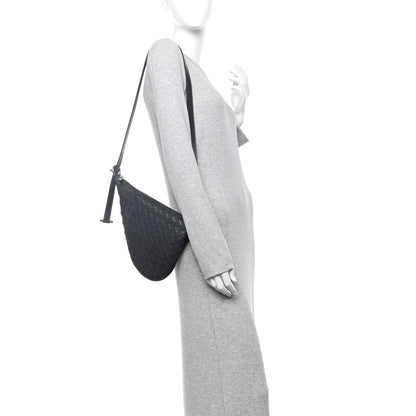 Calfskin Intrecciato Small Virgule Ardoise