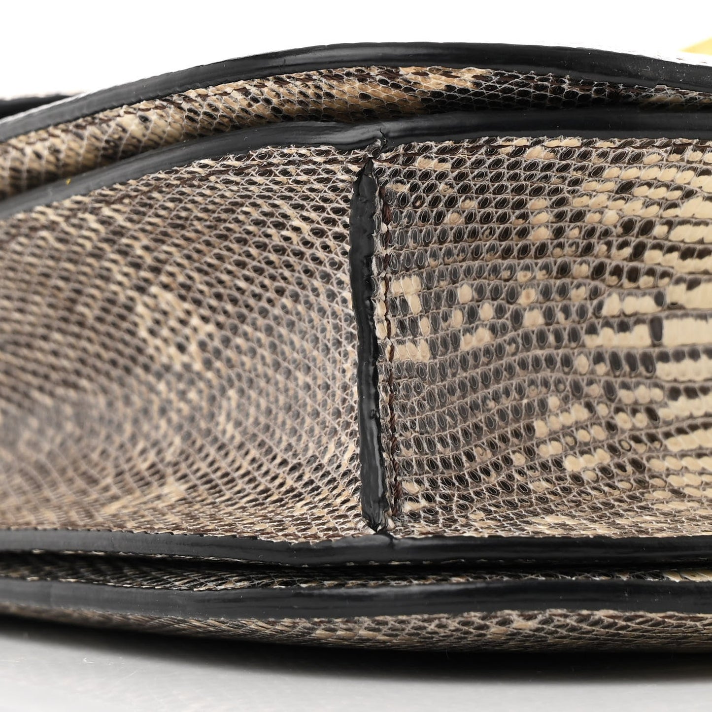 Lizard Medium Classic Box Flap Bag Natural