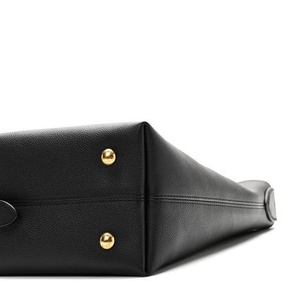 Grained Calfskin Low Key Hobo PM Black
