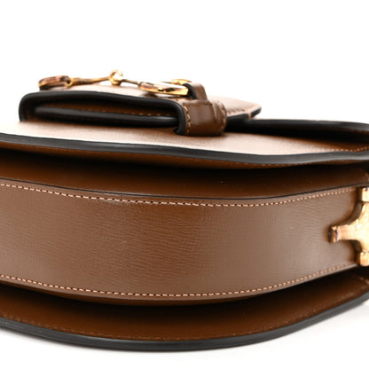 Azalea Calfskin Mini Horsebit 1955 Rounded Shoulder Bag Brown Sugar