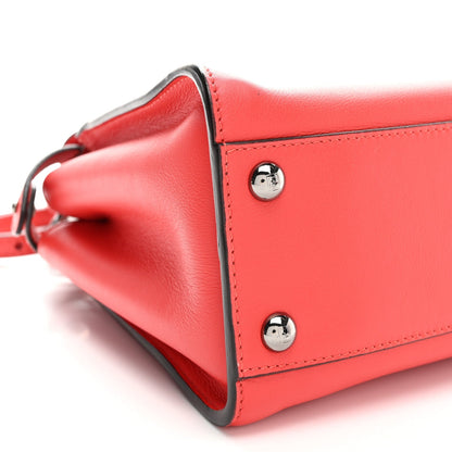 Vitello Seta Nappa Mini Plexi Handle Peekaboo Iconic Satchel Pomodoro